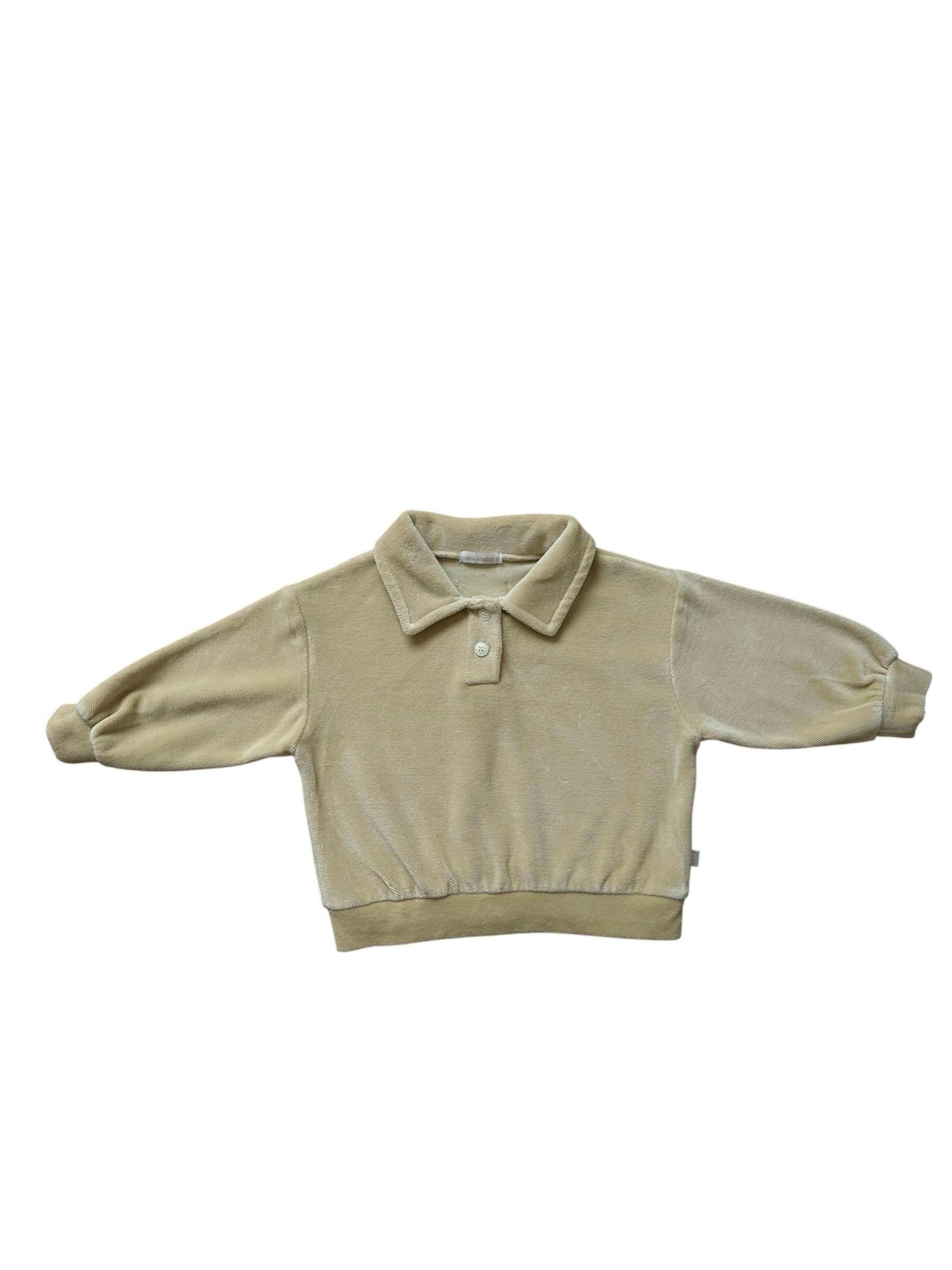 Velour Collar Sweatshirt