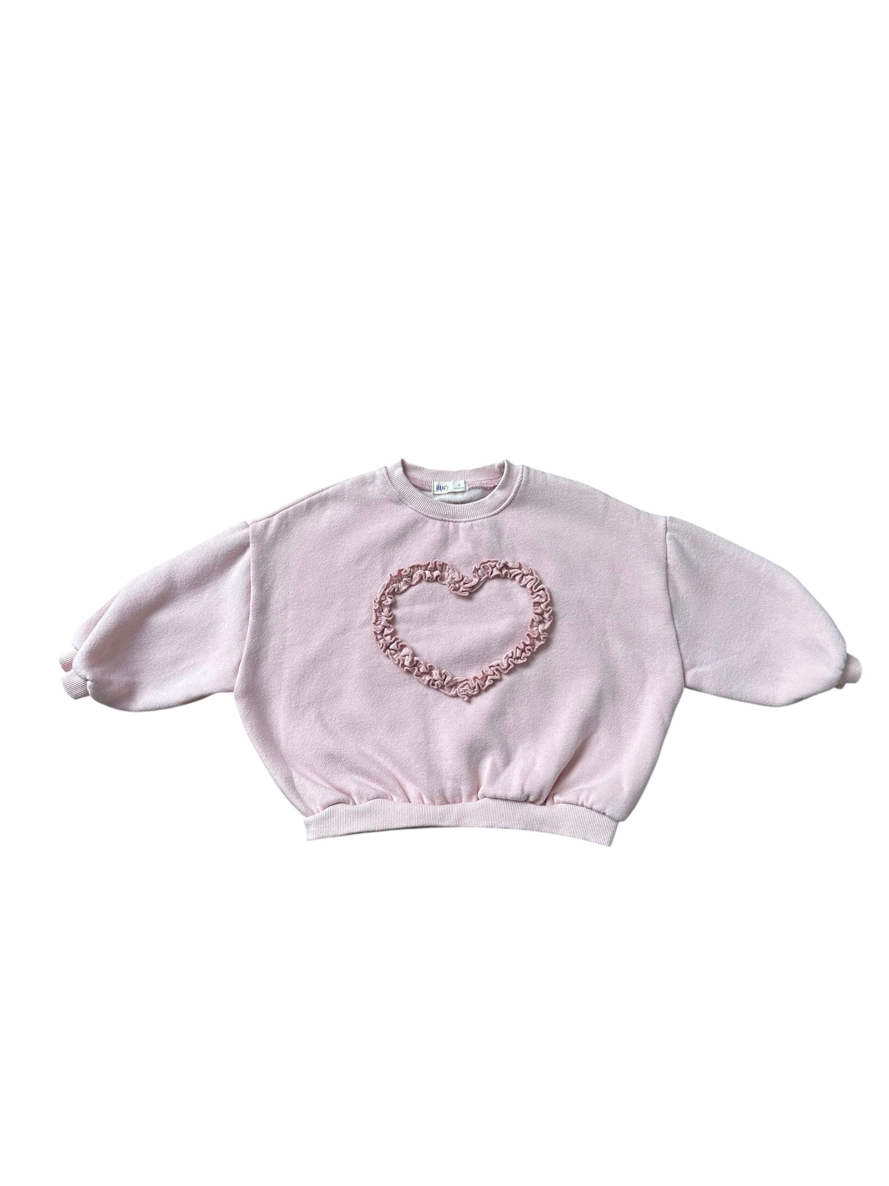 Heart Ruffle Sweatshirt