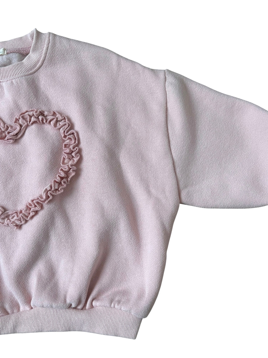 Heart Ruffle Sweatshirt