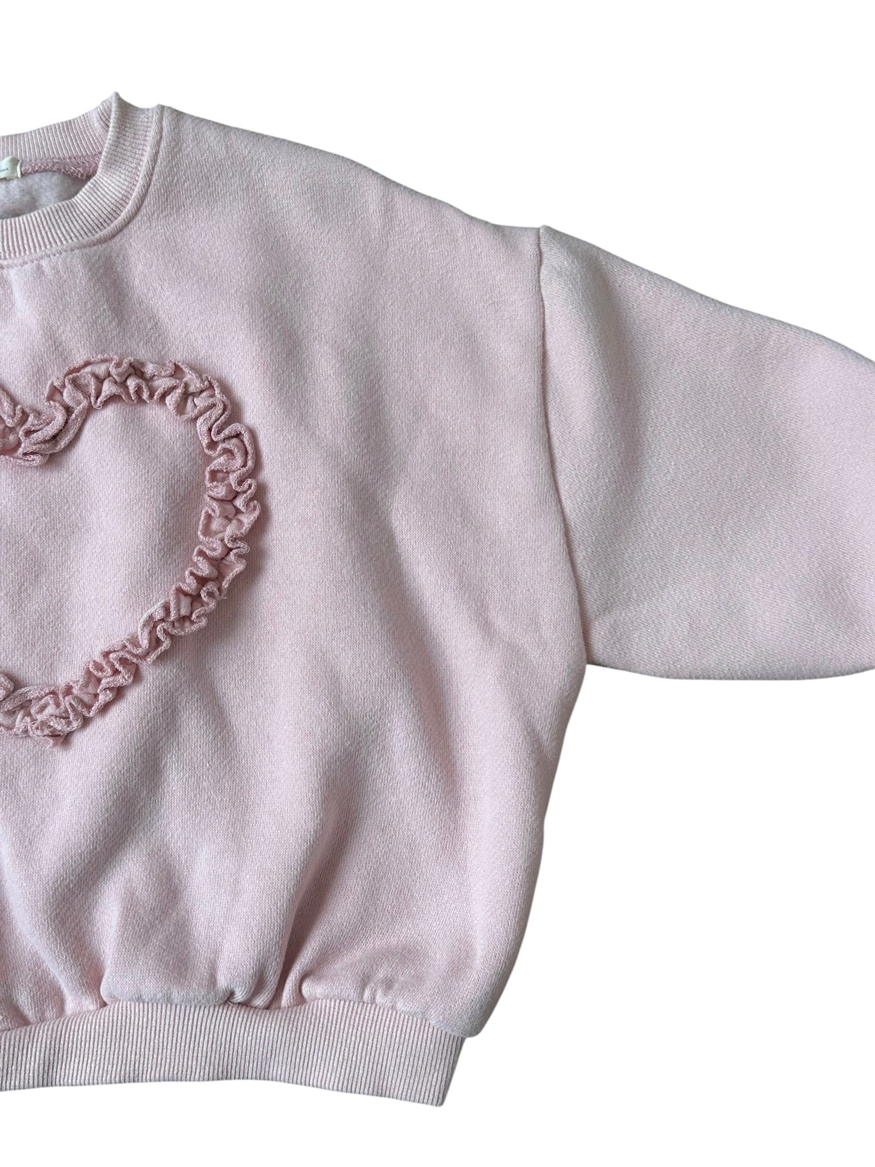 Heart Ruffle Sweatshirt
