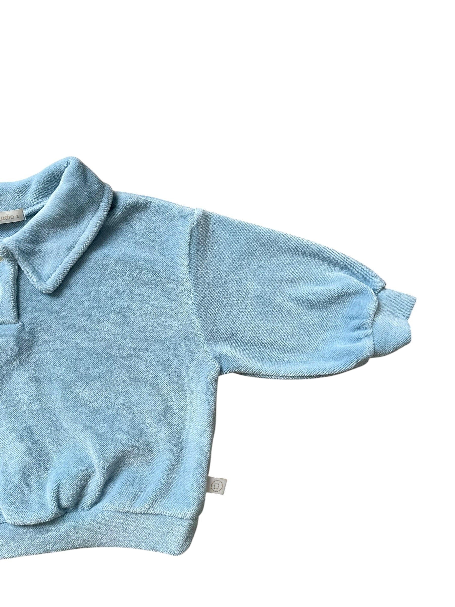 Velour Collar Sweatshirt