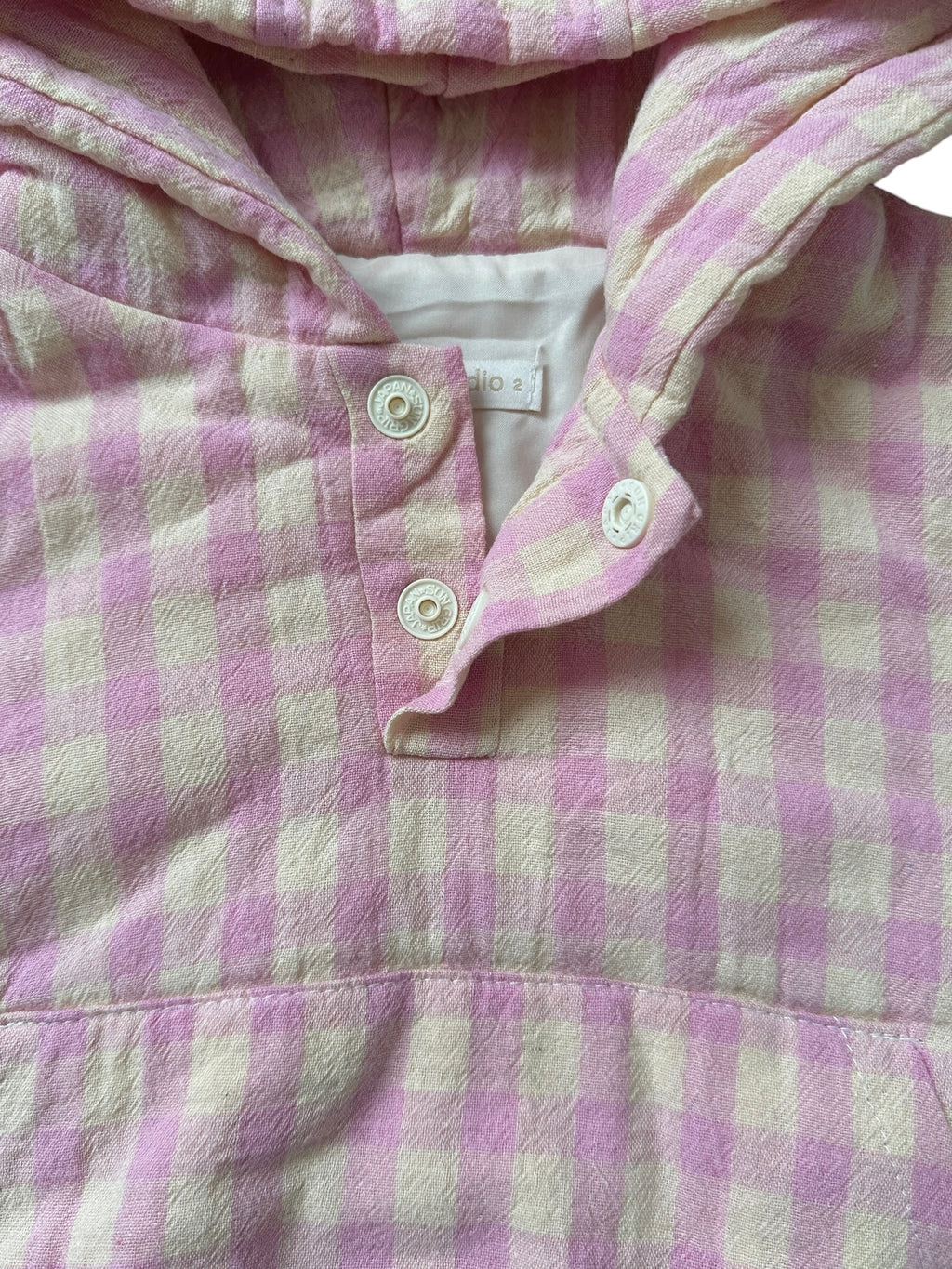 Gingham Padded Pullover