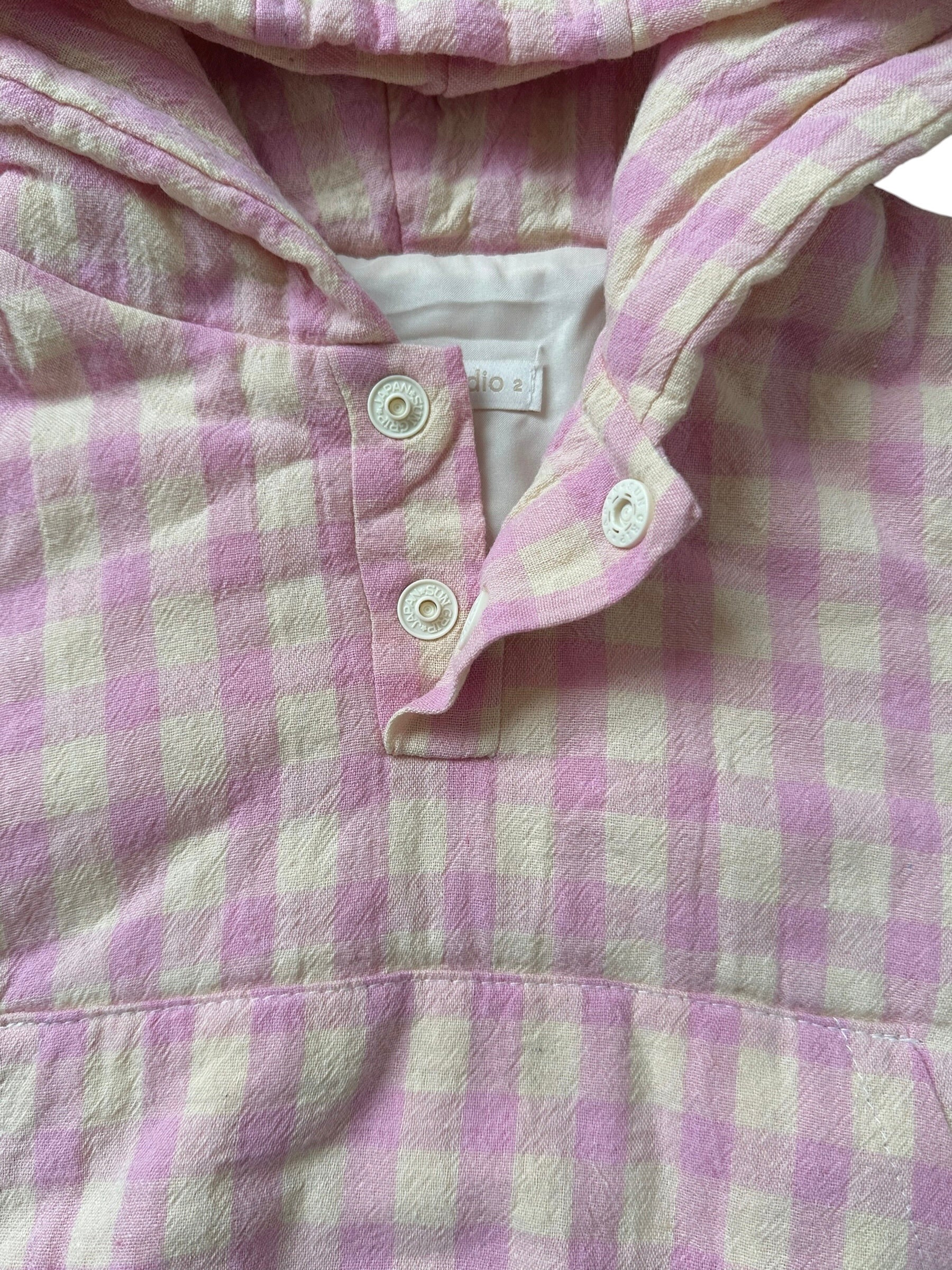 Gingham Padded Pullover